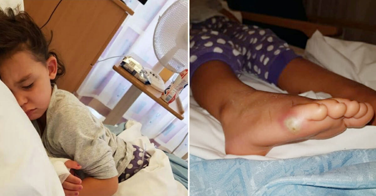 ילדה בת 4 נלחמת על חייה לאחר שלקתה בזיהום מסוכן בזמן שמדדה נעליים חדשות