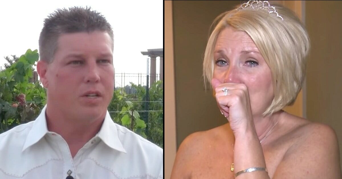 בעל בכיסא גלגלים הלך מאחורי גבה של האישה ביום חתונתם, היא פרצה בבכי כשביקשו מכולם לעמוד