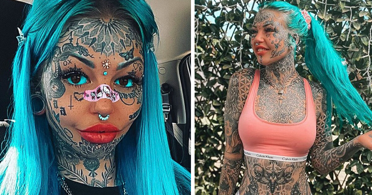 אמבר בת ה 24 אובססיבית לקעקועים וכיסתה את כל הגוף שלה. כך היא נראית אחרי הקעקועים האחרונים שעשתה